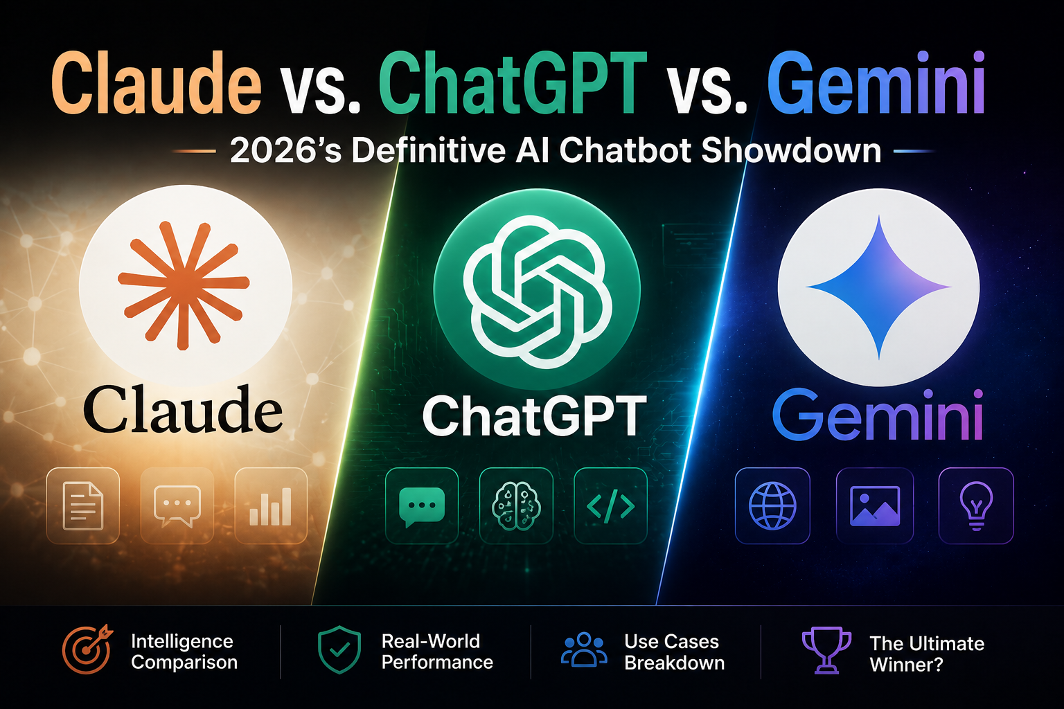 Claude vs. ChatGPT vs. Gemini — 2026’s Definitive AI Chatbot Showdown
